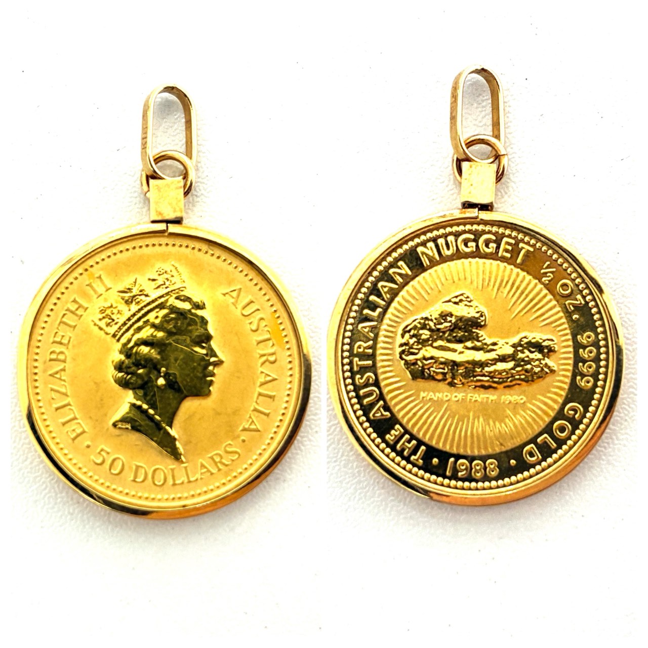 ナゲット金貨 1/2oz ペンダントトップ