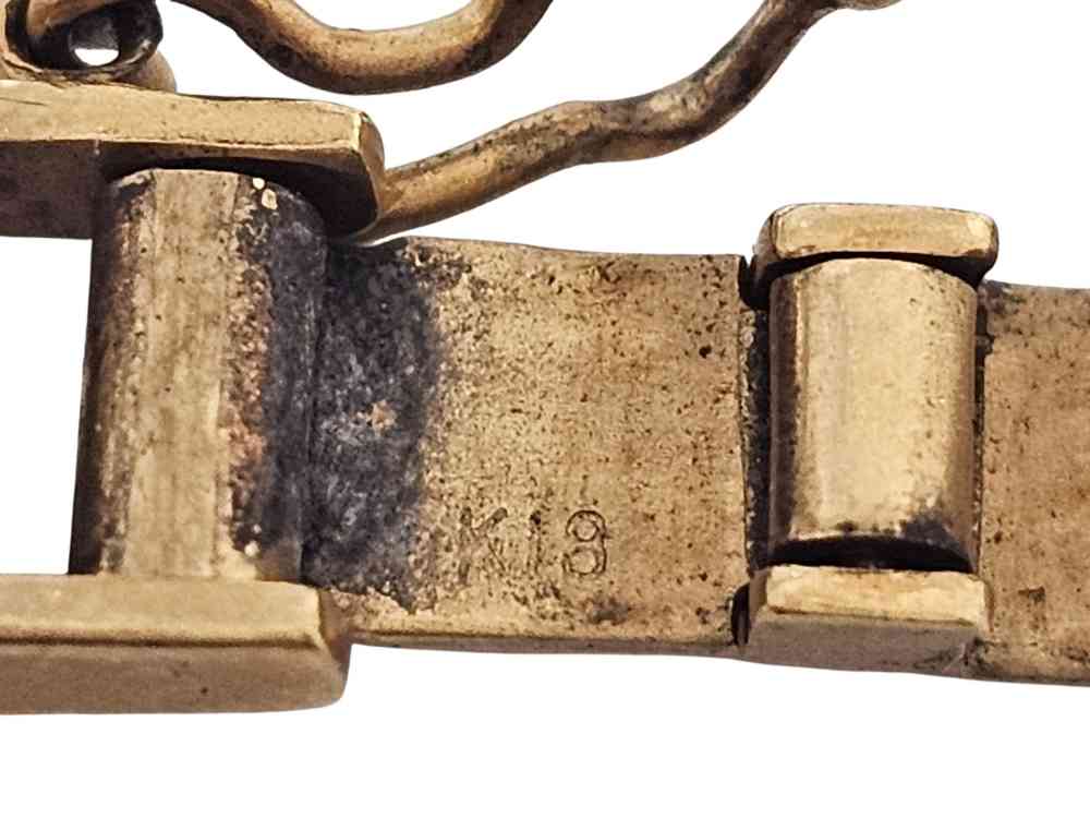 K18 喜平ブレスレット 2面シングル30g 刻印