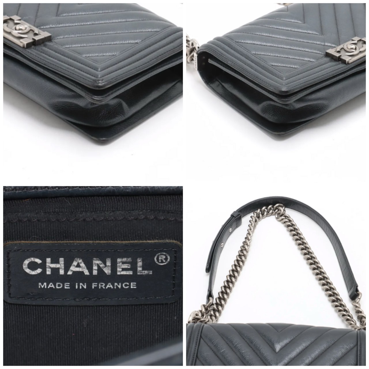 CHANEL ボーイシャネル キャビアスキン チェーンショルダーバック