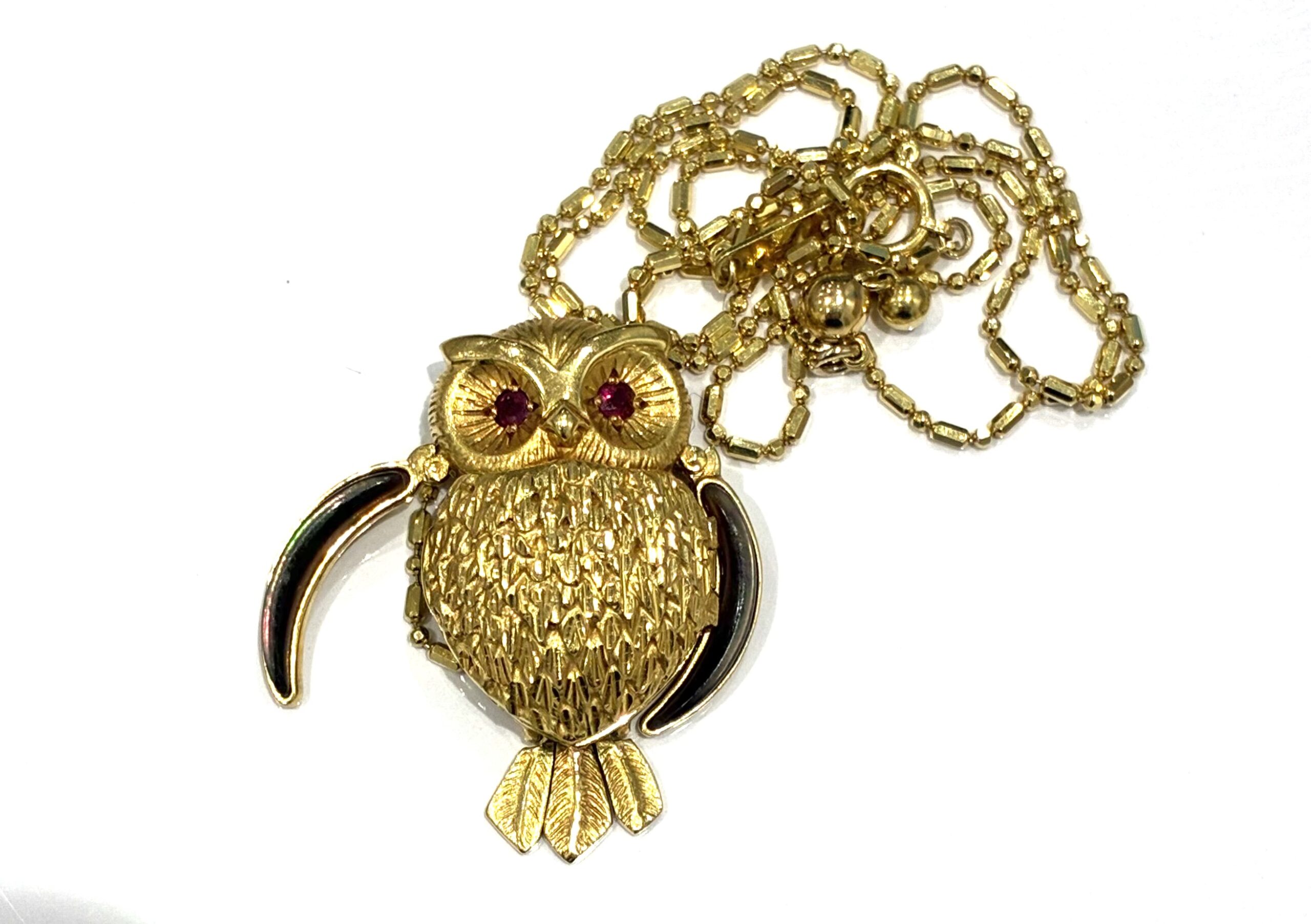 K18フクロウペンダント