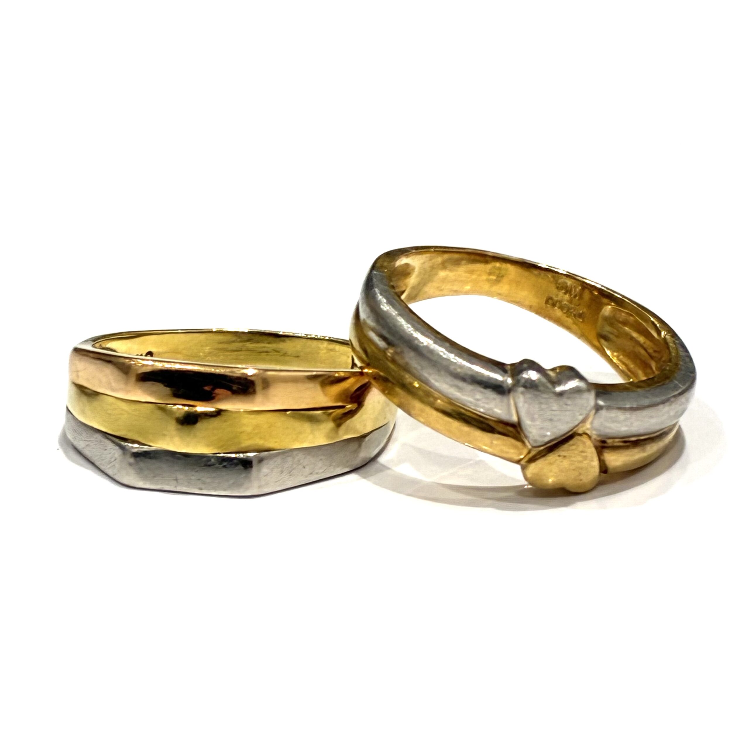 18金とプラチナのコンビリング