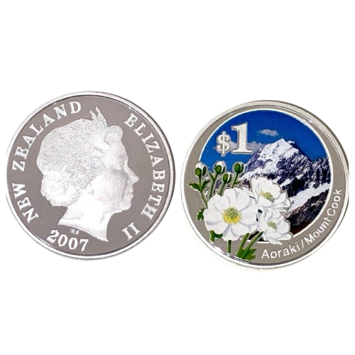 ニュージーランド 1ドル銀貨　