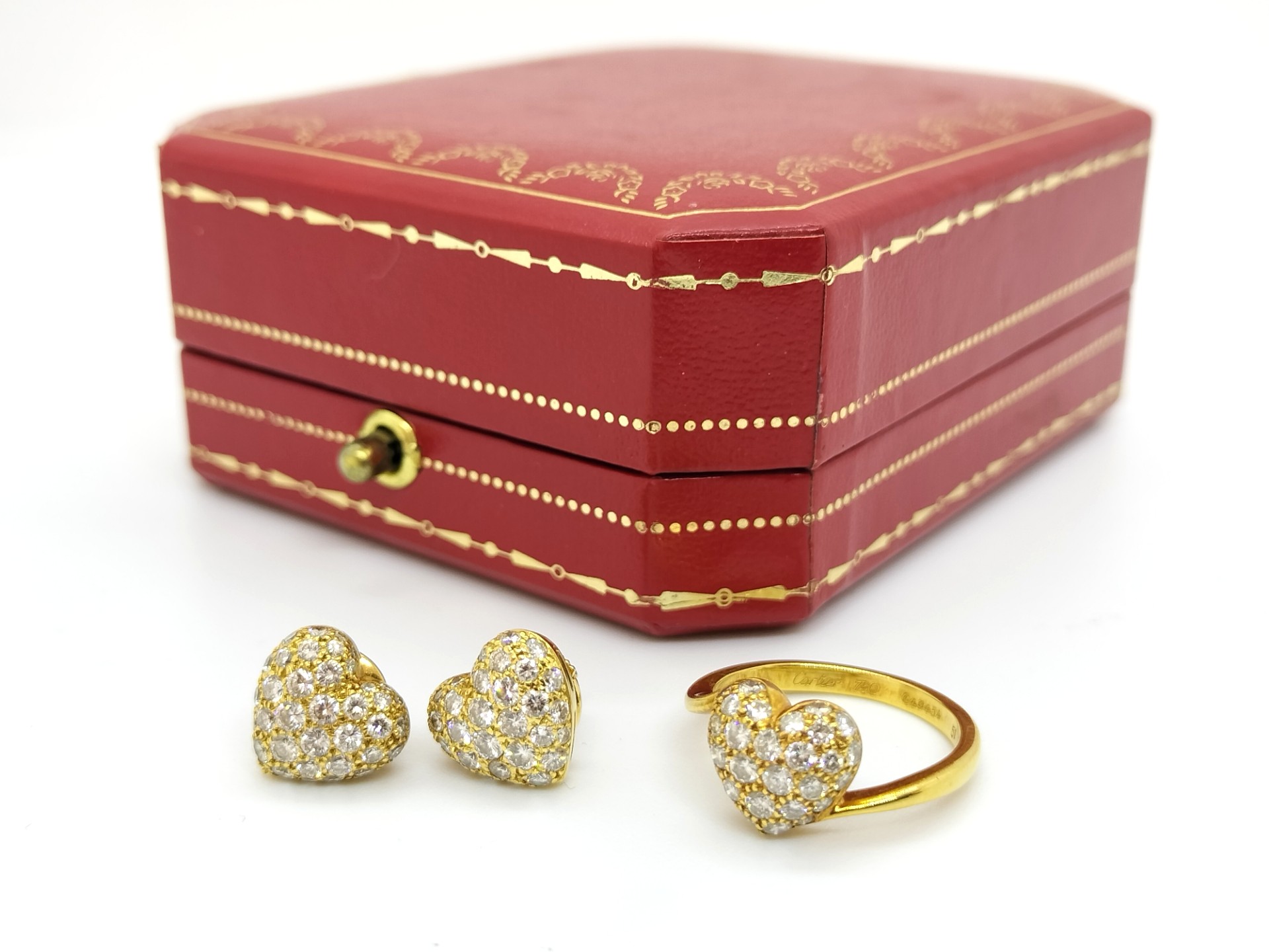 カルティエ　ハート　ピアス　リング