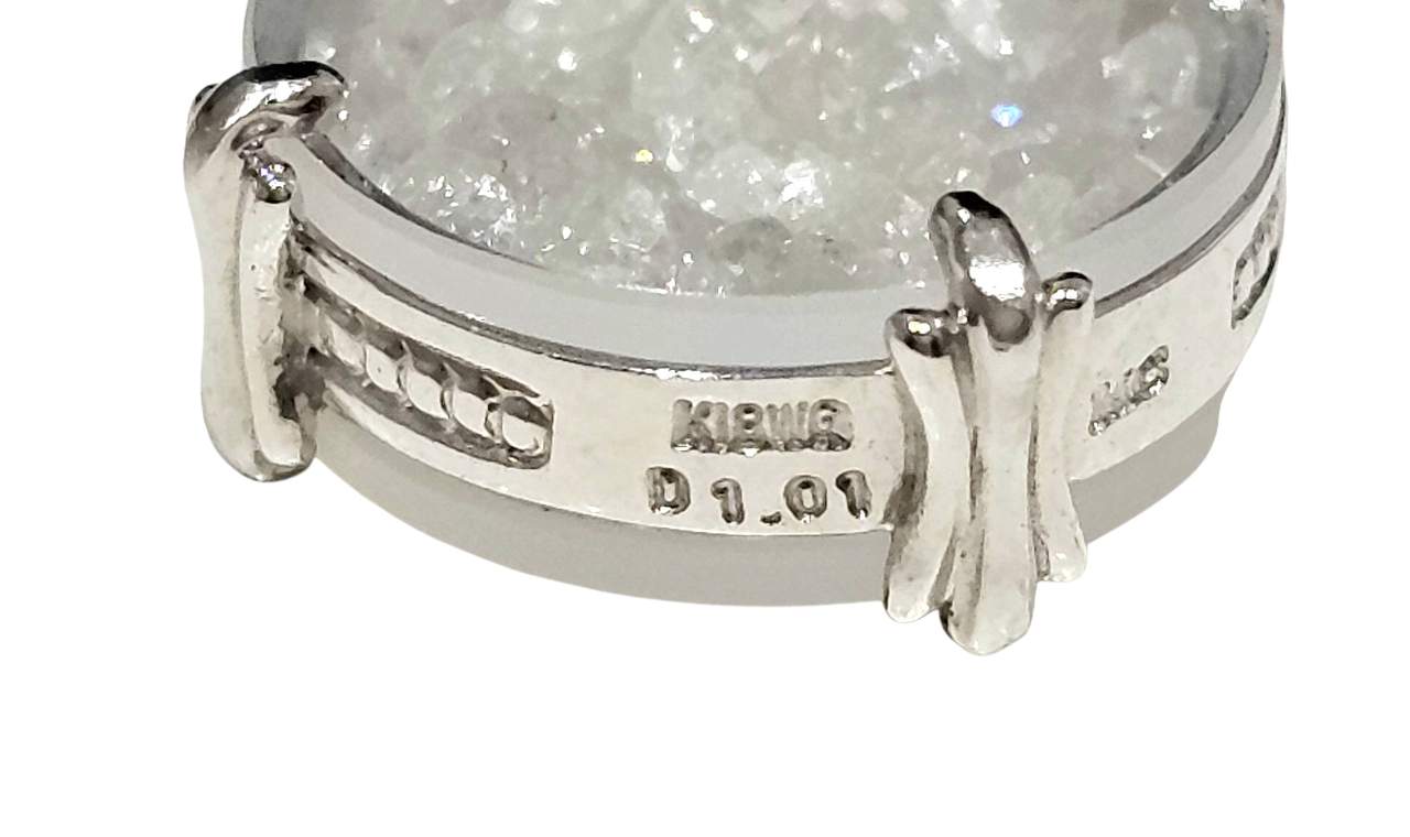 K8WG ダイヤ入りペンダントトップ 刻印