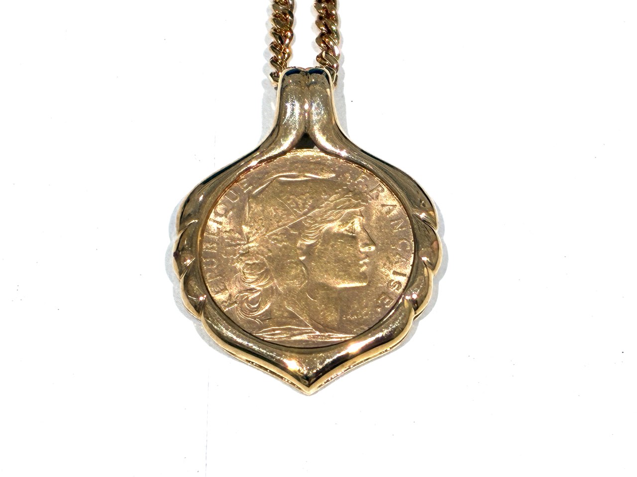 20フラン金貨トップ付き ネックレス