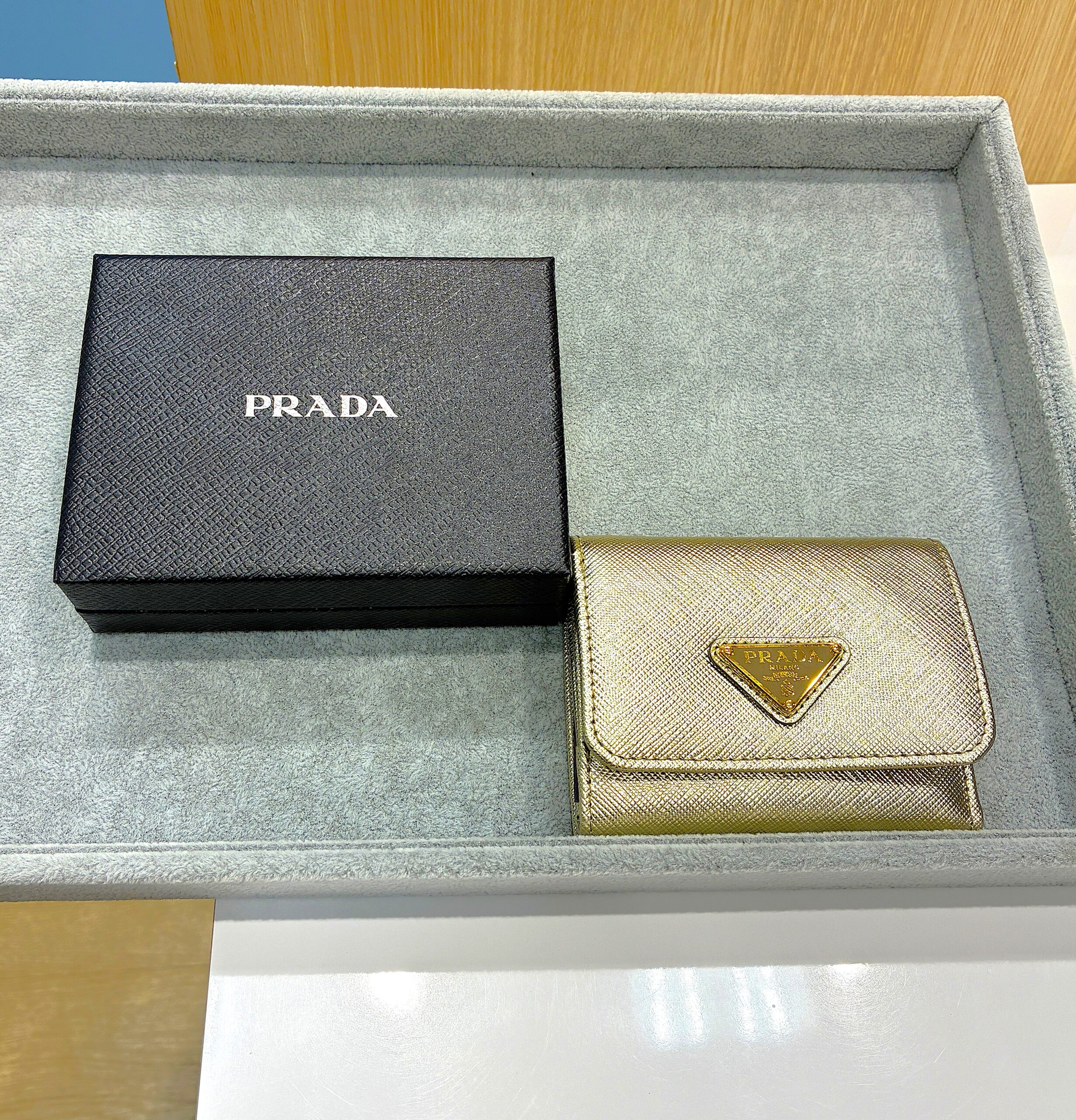 プラダ 三つ折り財布 買取 小さい財布でもしっかりお値段つきます✨【東海市・知多市　買取専門いちふじラスパ太田川店】