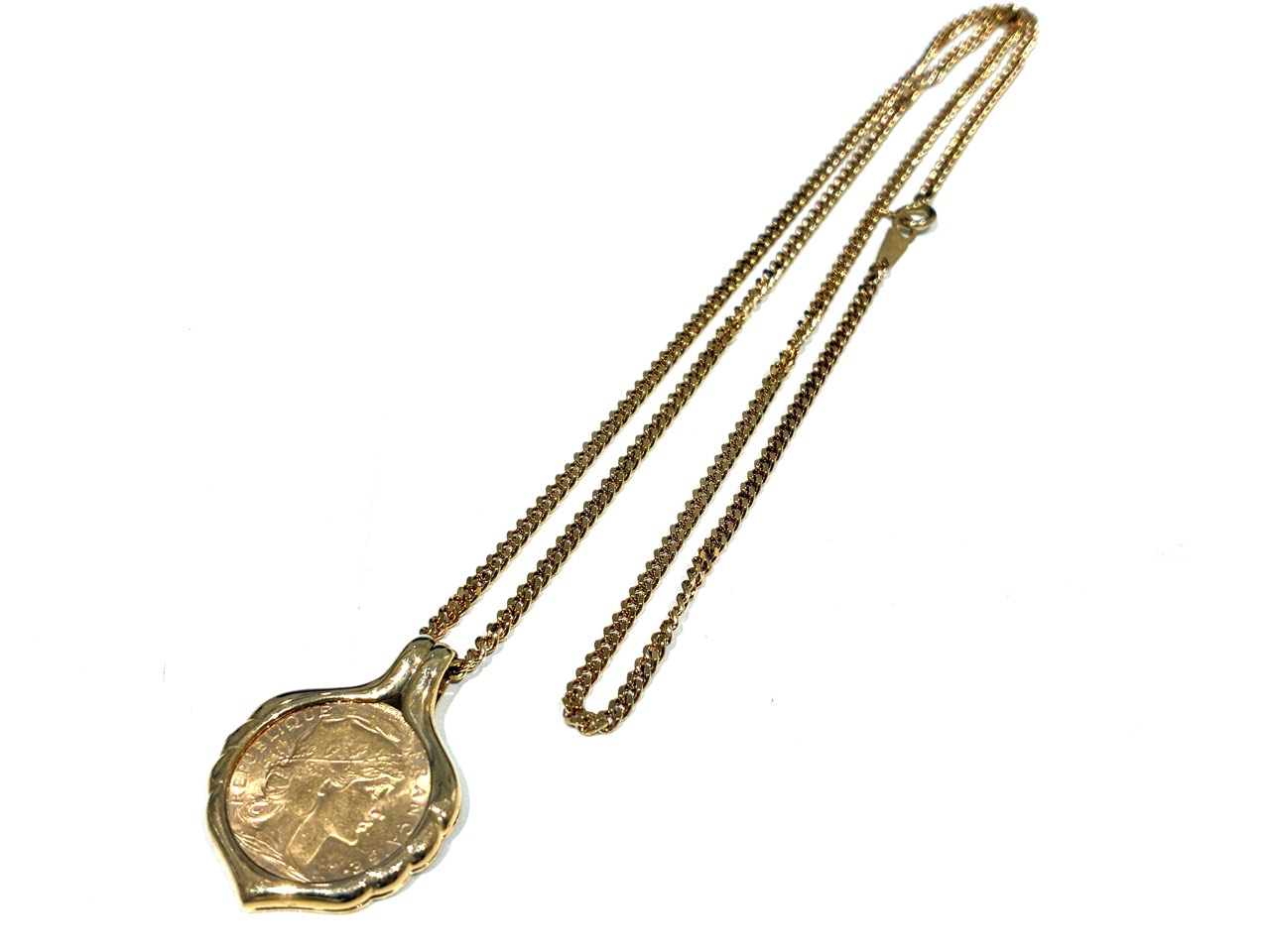 20フラン金貨トップ付き ネックレス