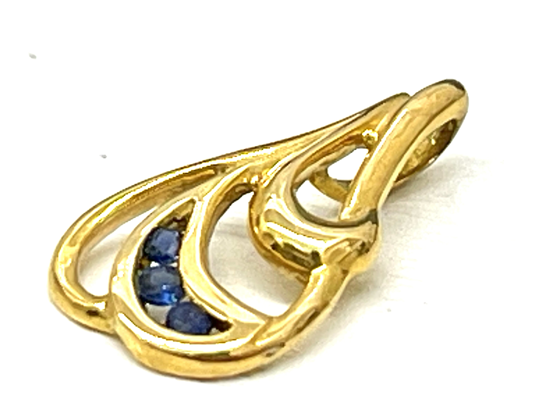 K18 サファイア付きペンダントトップ