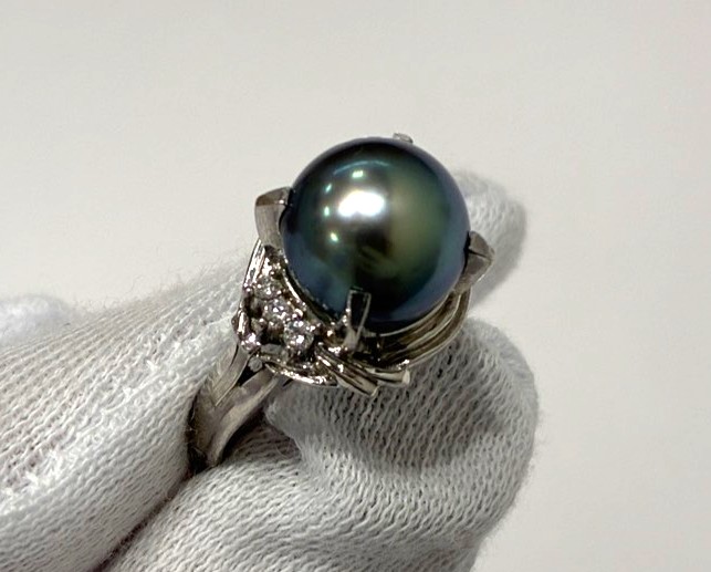 黒蝶 パール リング