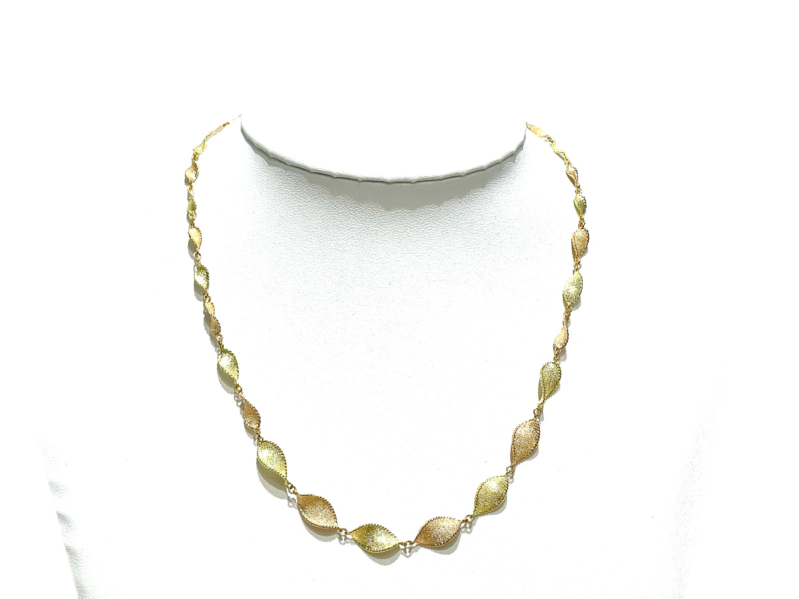 K18リーフデザインチェーン ネックレス