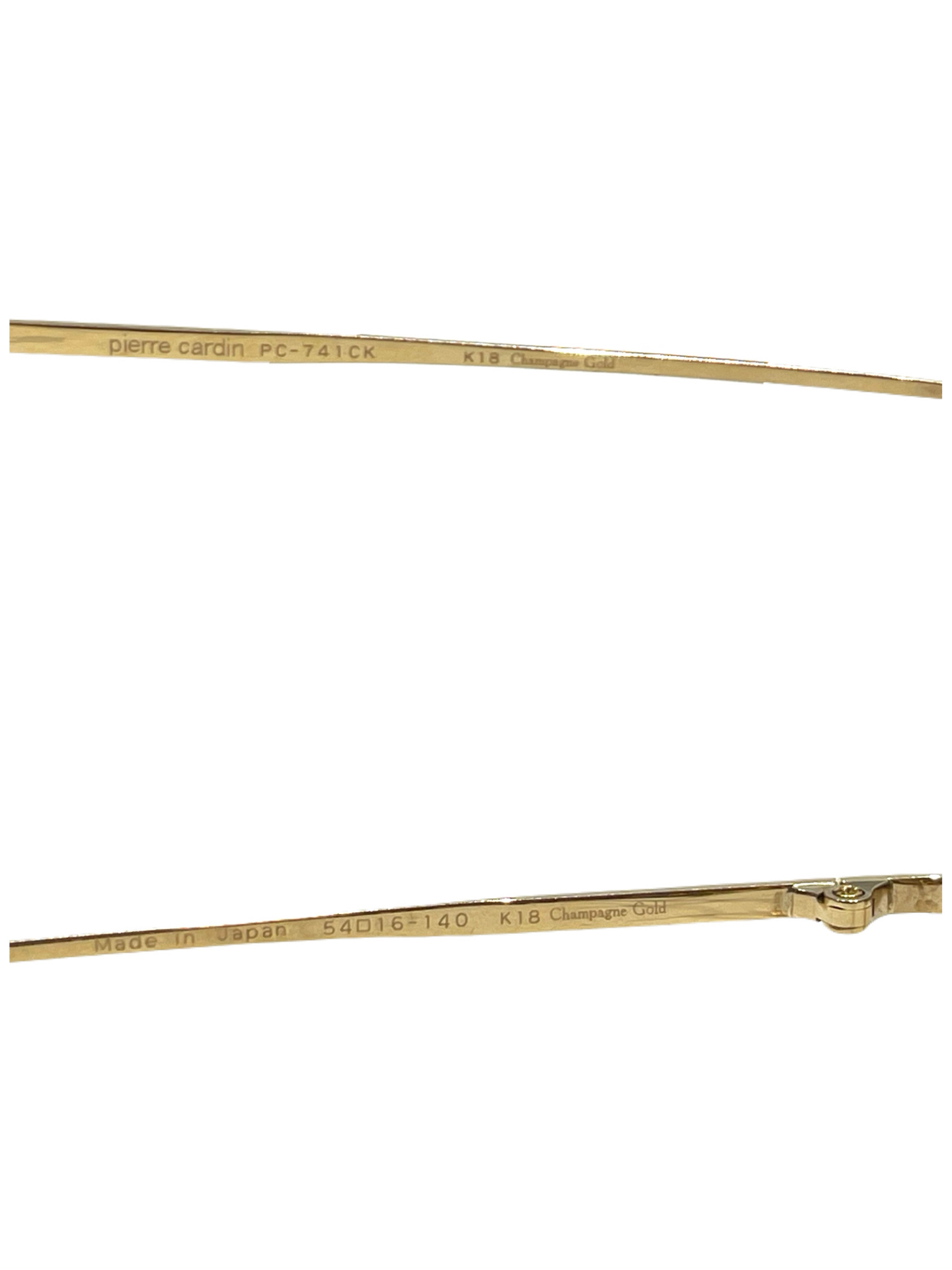 K18 pierre cardin 金縁眼鏡 フレームのみ