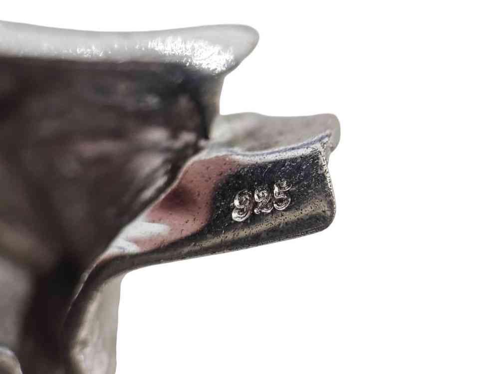 シルバー925 梟モチーフペンダントトップ 刻印 