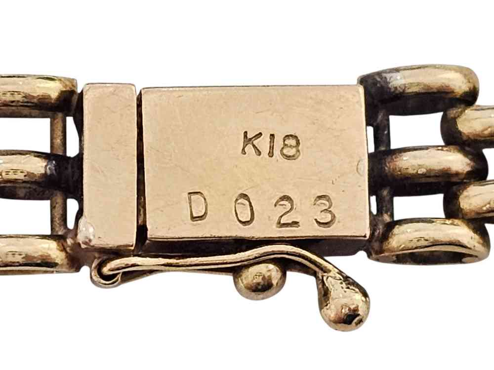 K18 ダイヤ付きブレスレット 刻印