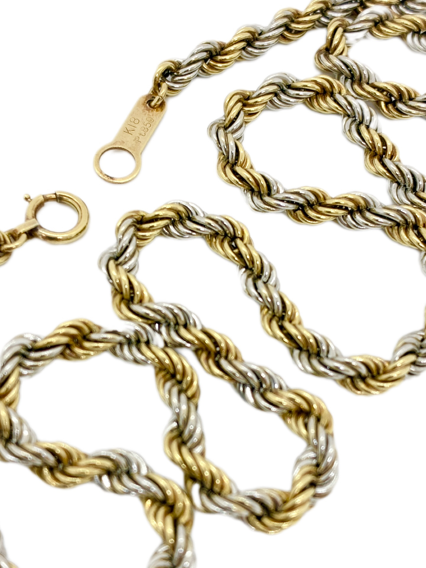 18金 プラチナ コンビ ネックレス お買取り！【伊東市・東伊豆町・熱海市・近隣の市町村の皆さま、お買取りならいちふじデュオ伊東店へ】