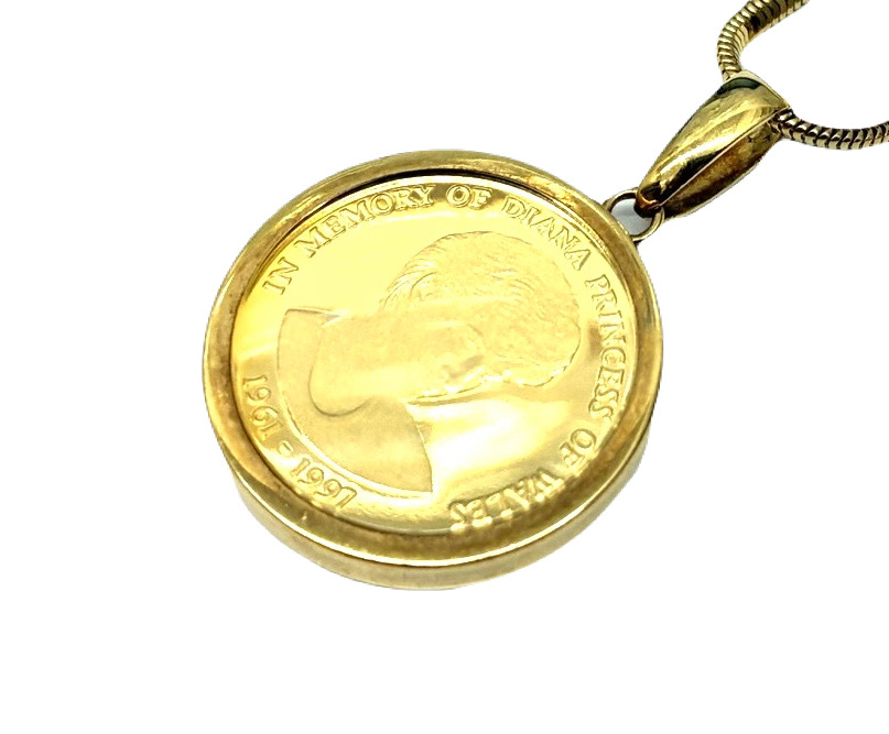 純金　 ダイアナ妃メモリアル ゴールド コインペンダント