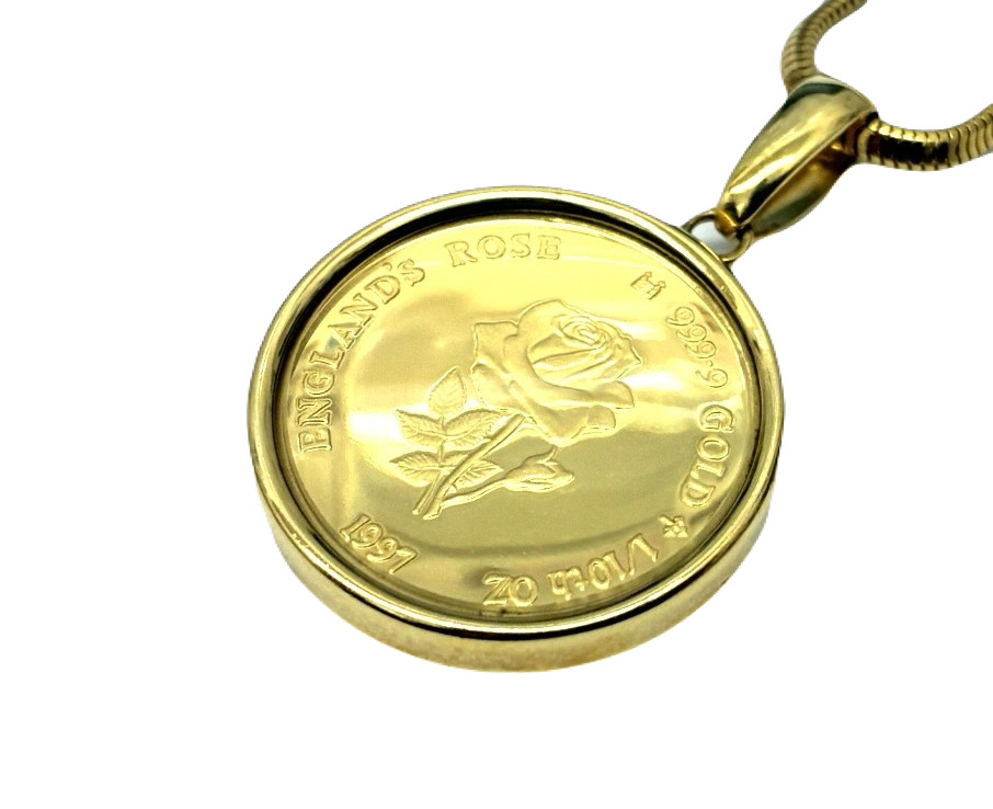 純金　 ダイアナ妃メモリアル ゴールド コインペンダント
