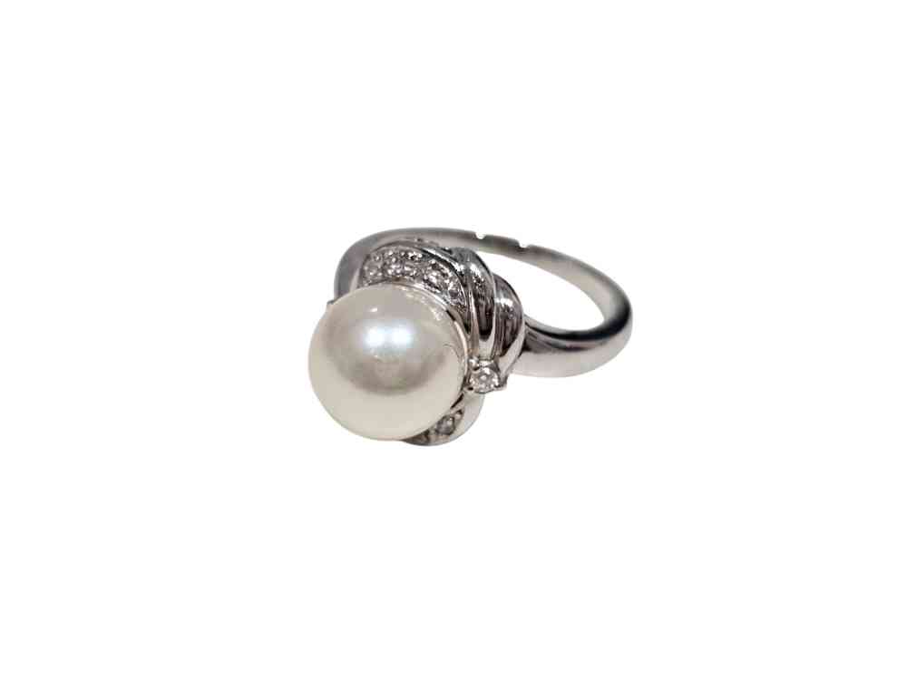 Pt900 パール付きリング
