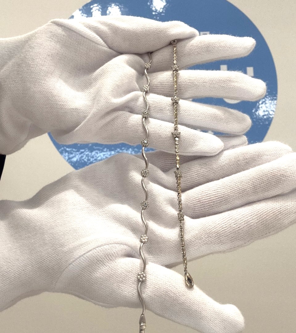 K18WG ダイヤモンドブレスレット