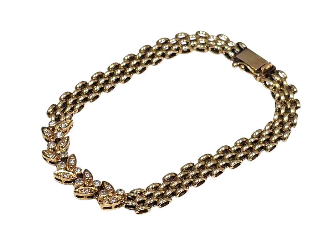 K18 ダイヤ付きブレスレット