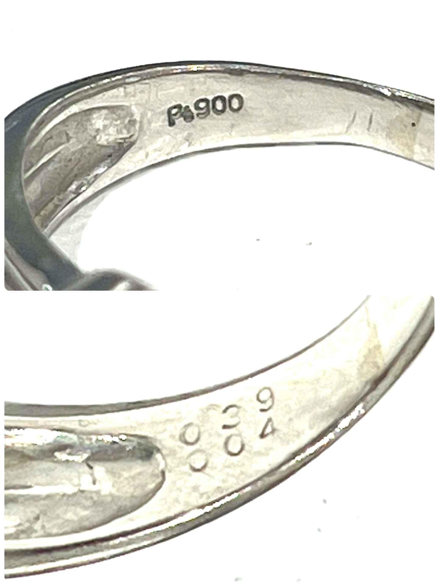 Pt900 エメラルド ダイヤモンド付きRG　エメラルド 0.39ct / ダイヤモンド 0.04ct