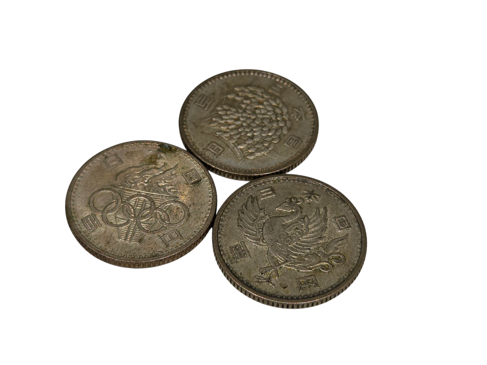 100円銀貨3種