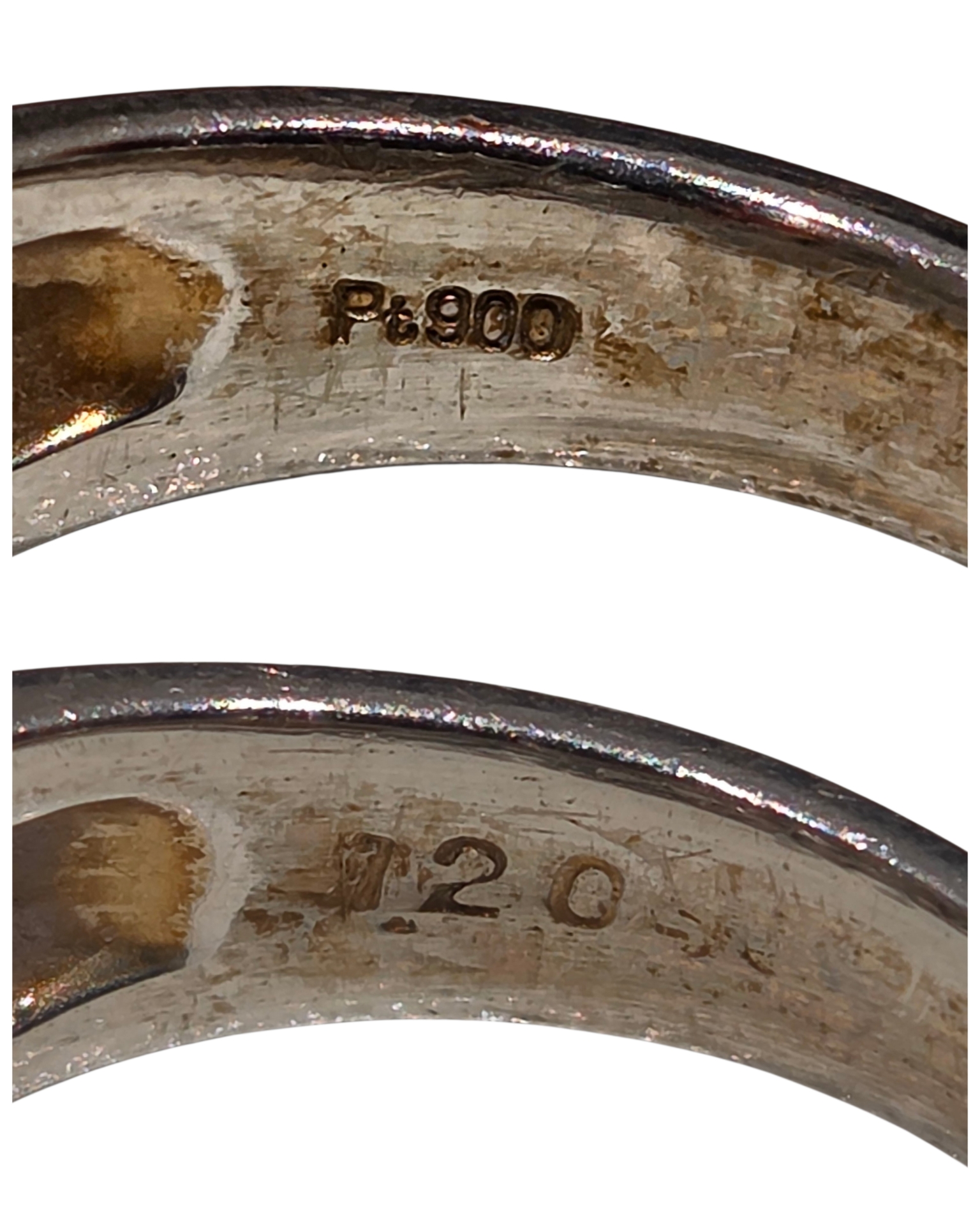 Pt900 ダイヤ付きリング 刻印
