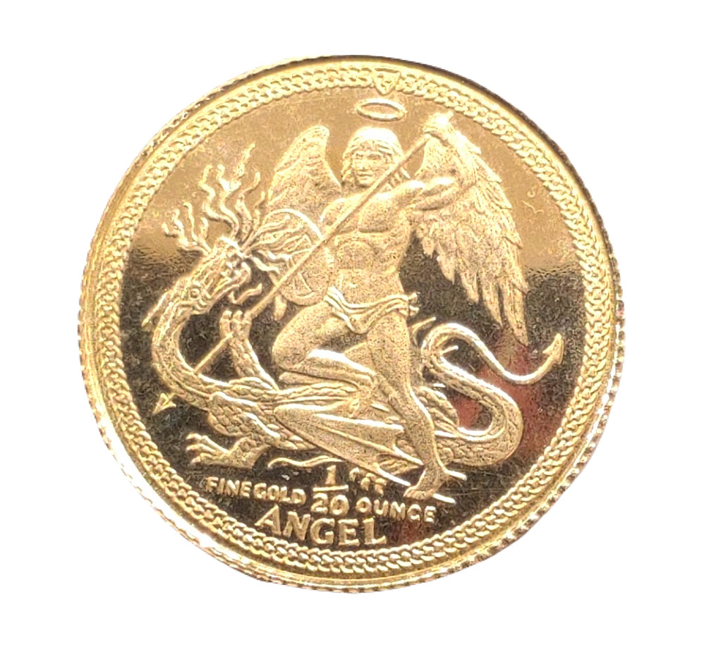 純金 マン島エンジェル金貨 1/20oz　1988年