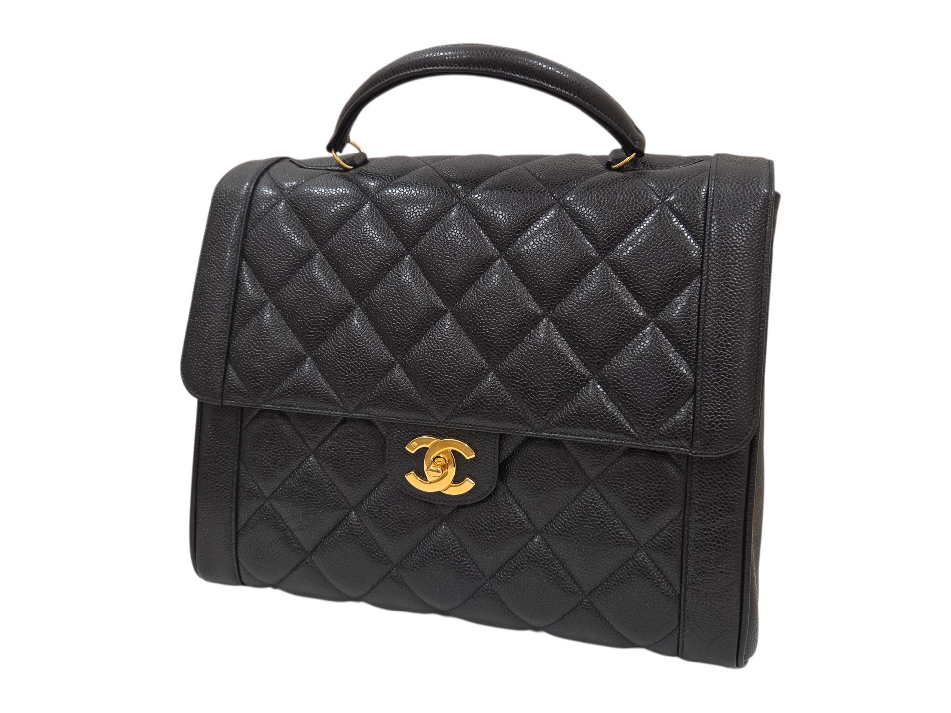 CHANEL マトラッセ ハンドバッグ キャビアスキン