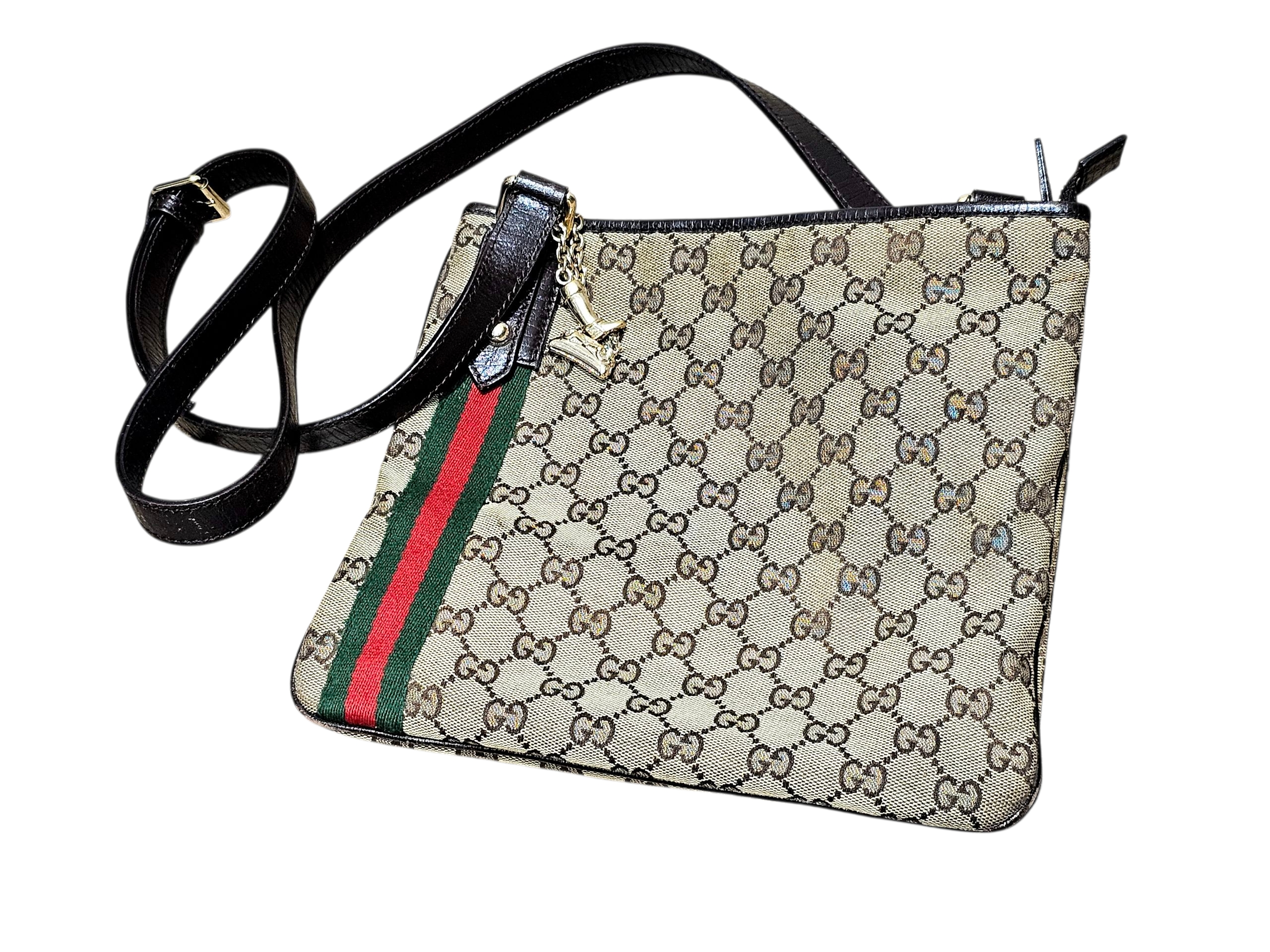 GUCCI GGキャンバス シェリーライン ショルダーバッグ 型番14438