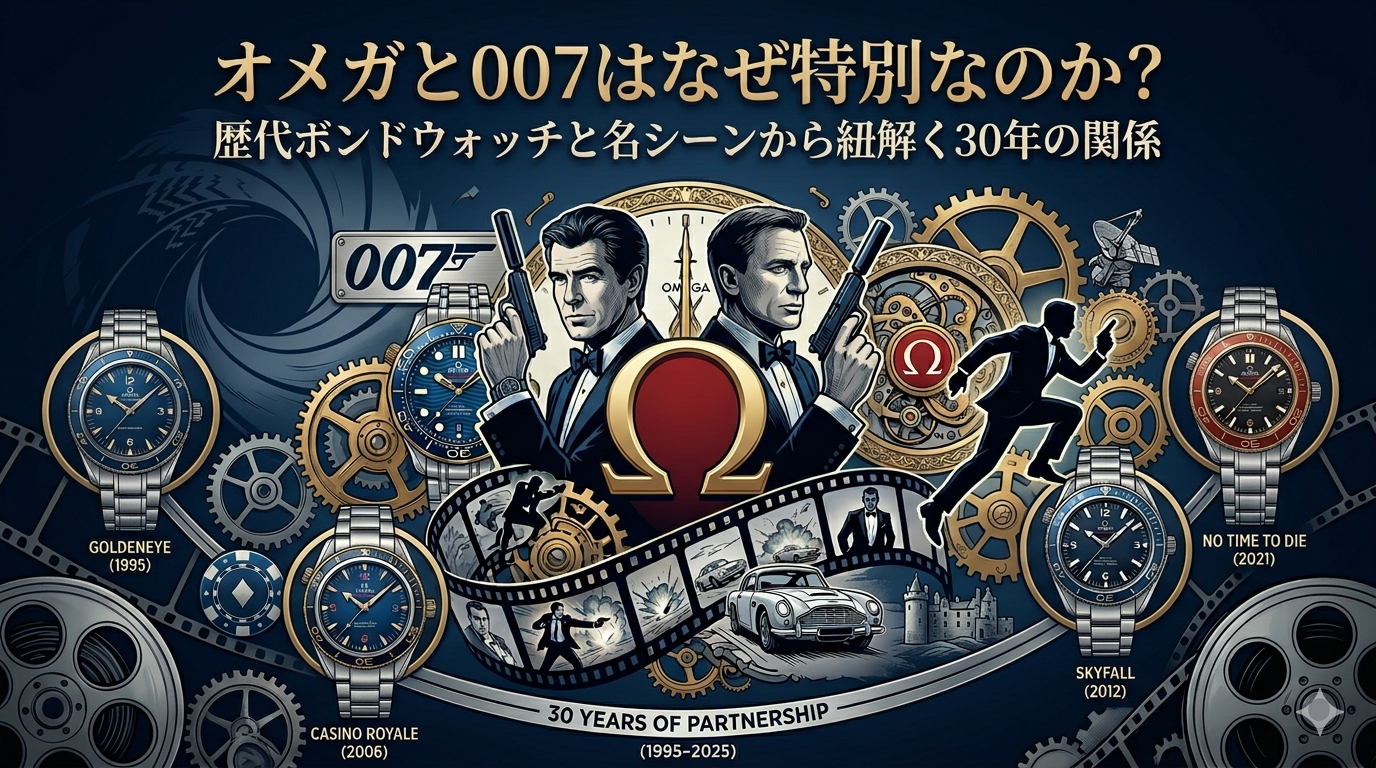 オメガと007はなぜ特別なのか?~歴代ボンドウォッチと名シーンから紐解く30年の関係~【いちふじ新城】