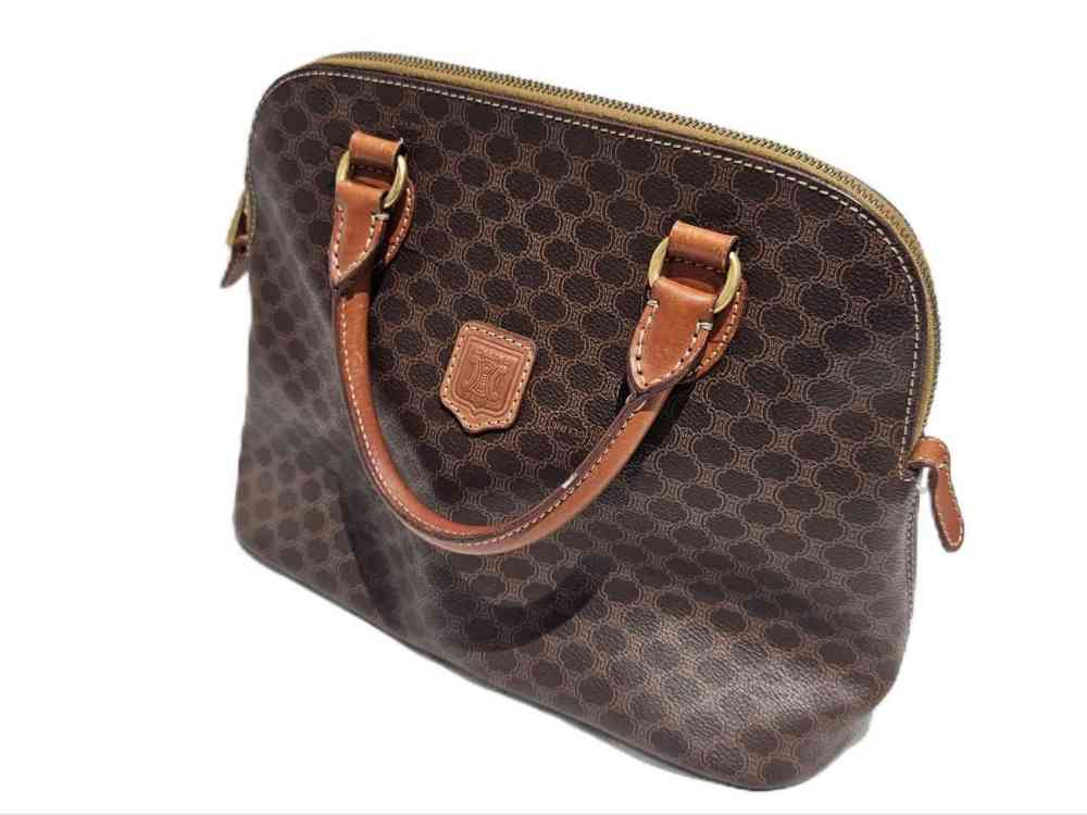  CELINE マカダム柄ハンドバッグ