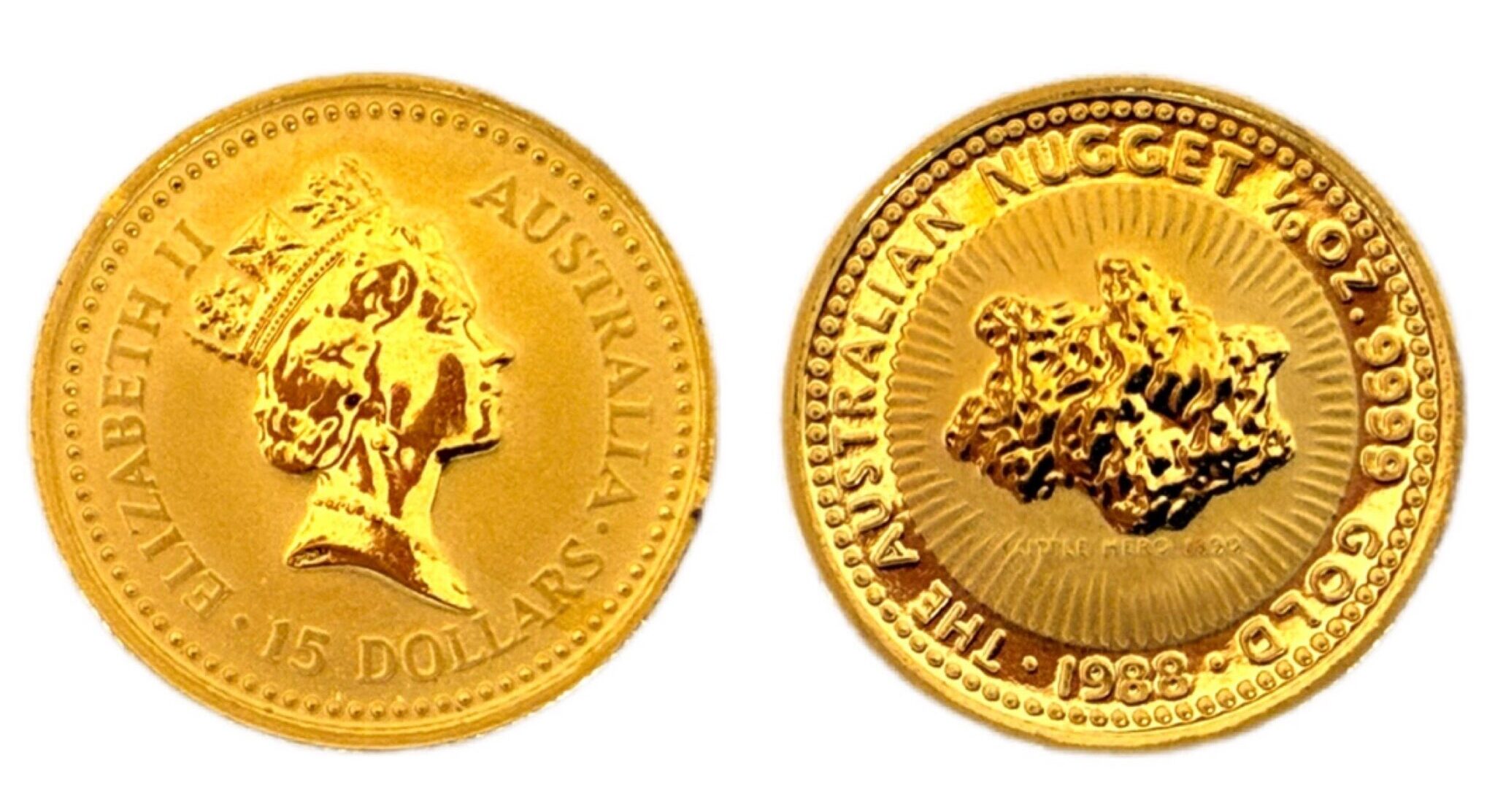 オーストラリア ナゲット金貨 1988年 1/2oz　K24　24金　純金