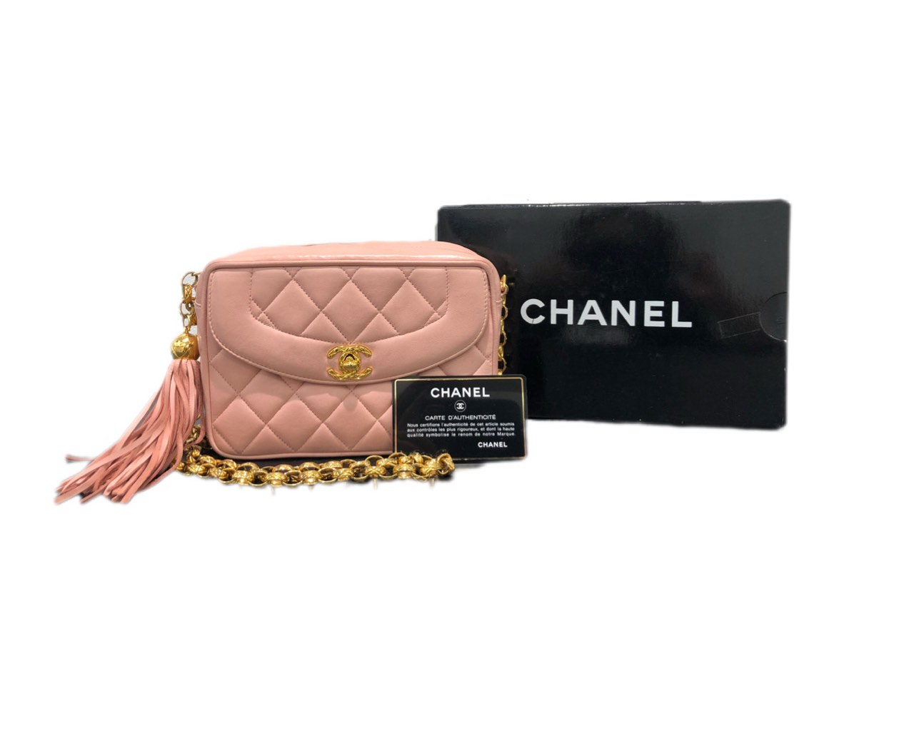CHANEL(シャネル)マトラッセ フリンジ チェーンショルダーバッグ