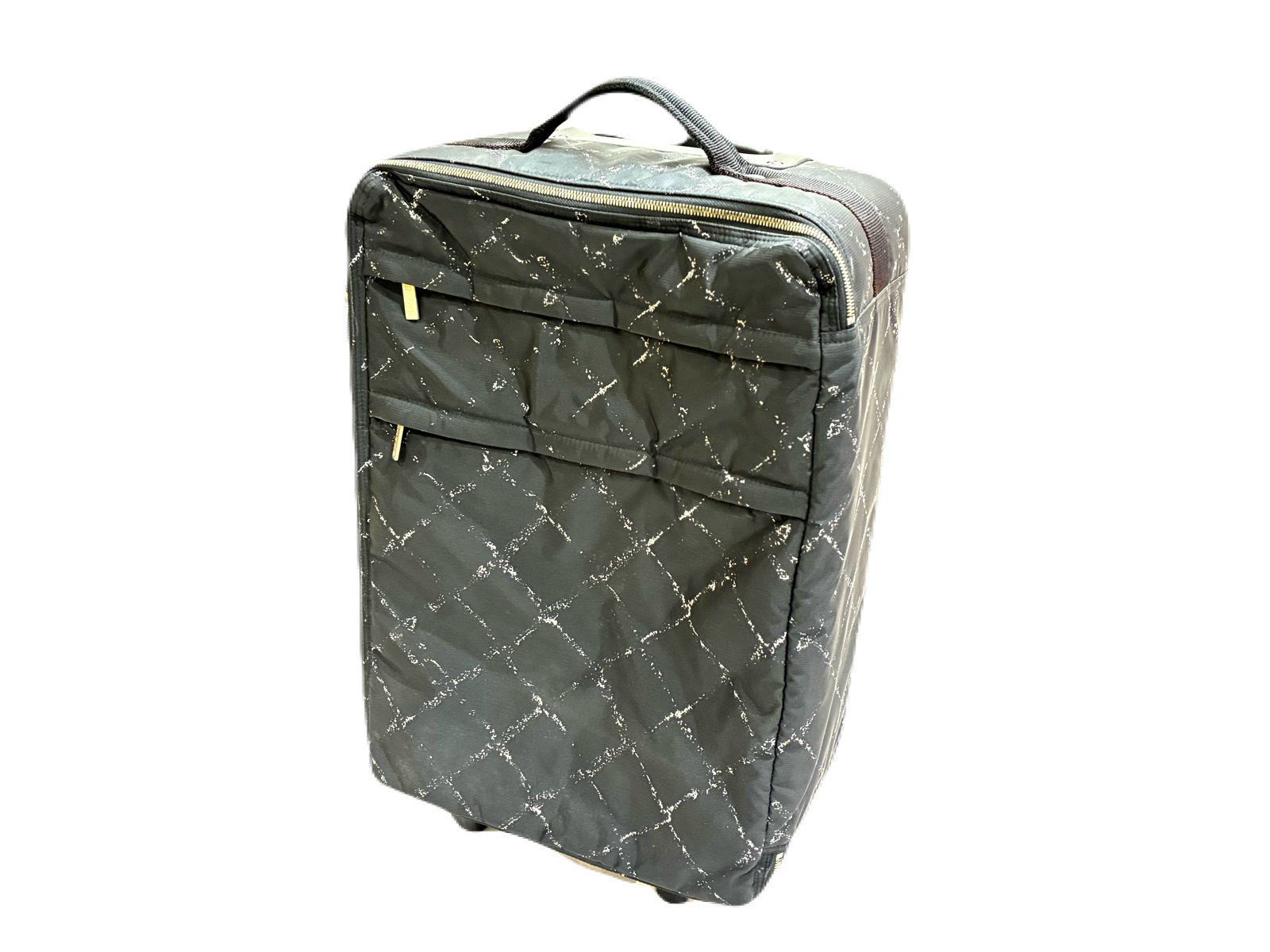 （CHANEL）シャネル 旧 トラベルライン ナイロン キャリーケース シルバー金具　付属品：シール