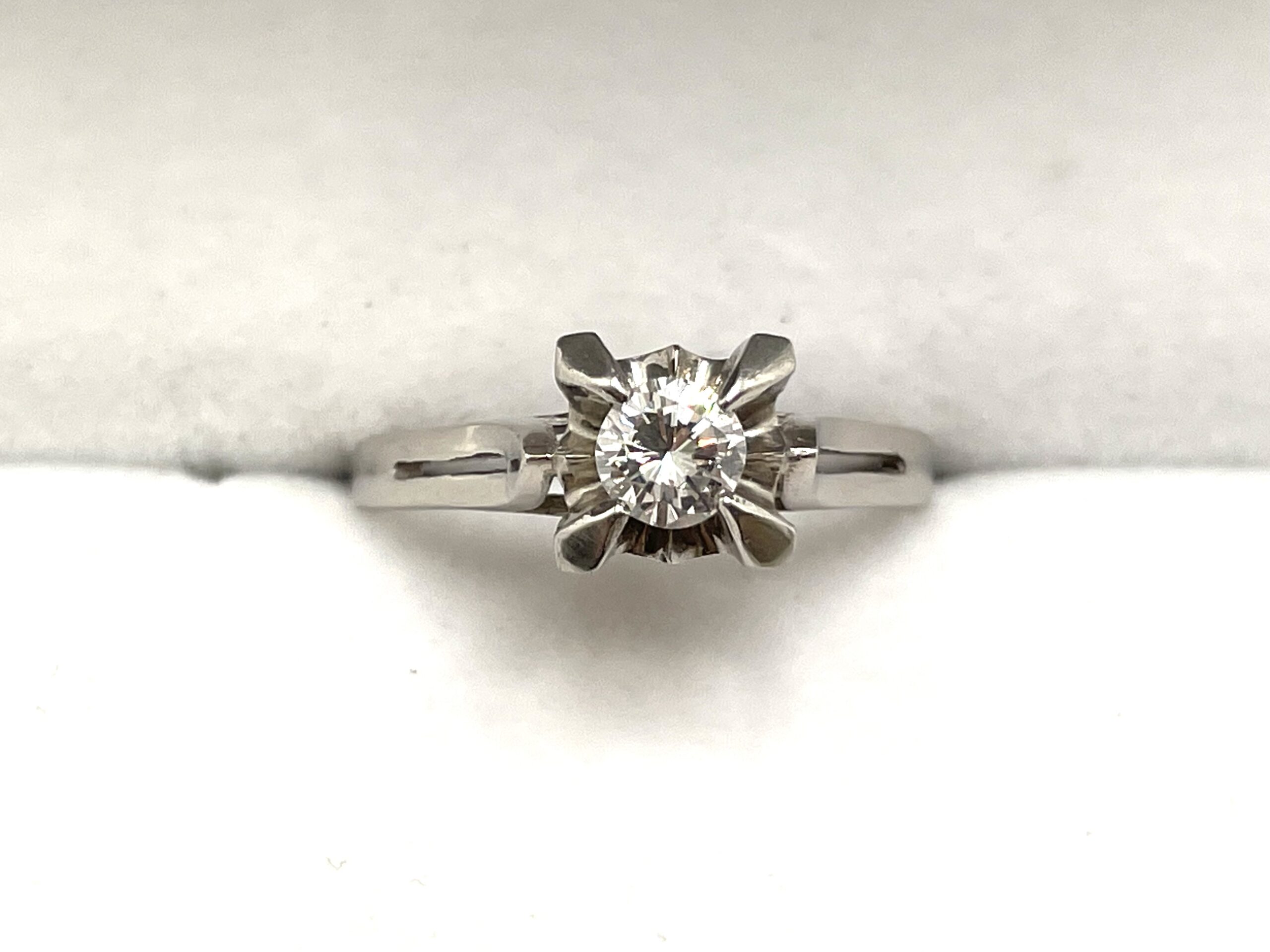 Pt850 一粒ダイヤモンド0.30ct リング