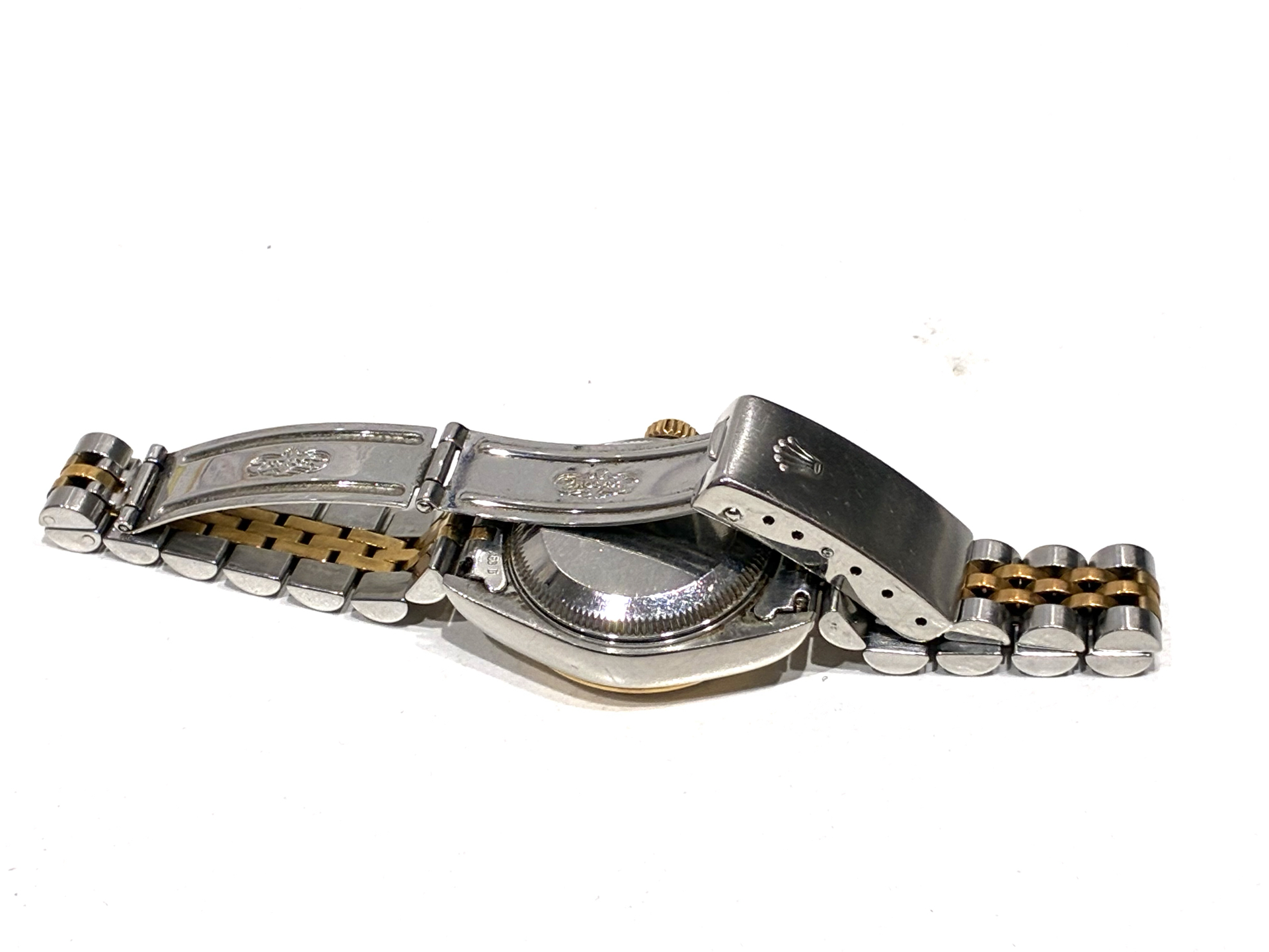 （ロレックス）ROLEX 69173 T150767 デイトジャスト オイスターパーペチュアル SS×YG AT 稼働品 ブルー文字盤 　 レディース　腕回り：14cm　付属品：BOX あまりゴマ×3 オーバーホール証明書 取扱説明書 冊子類　