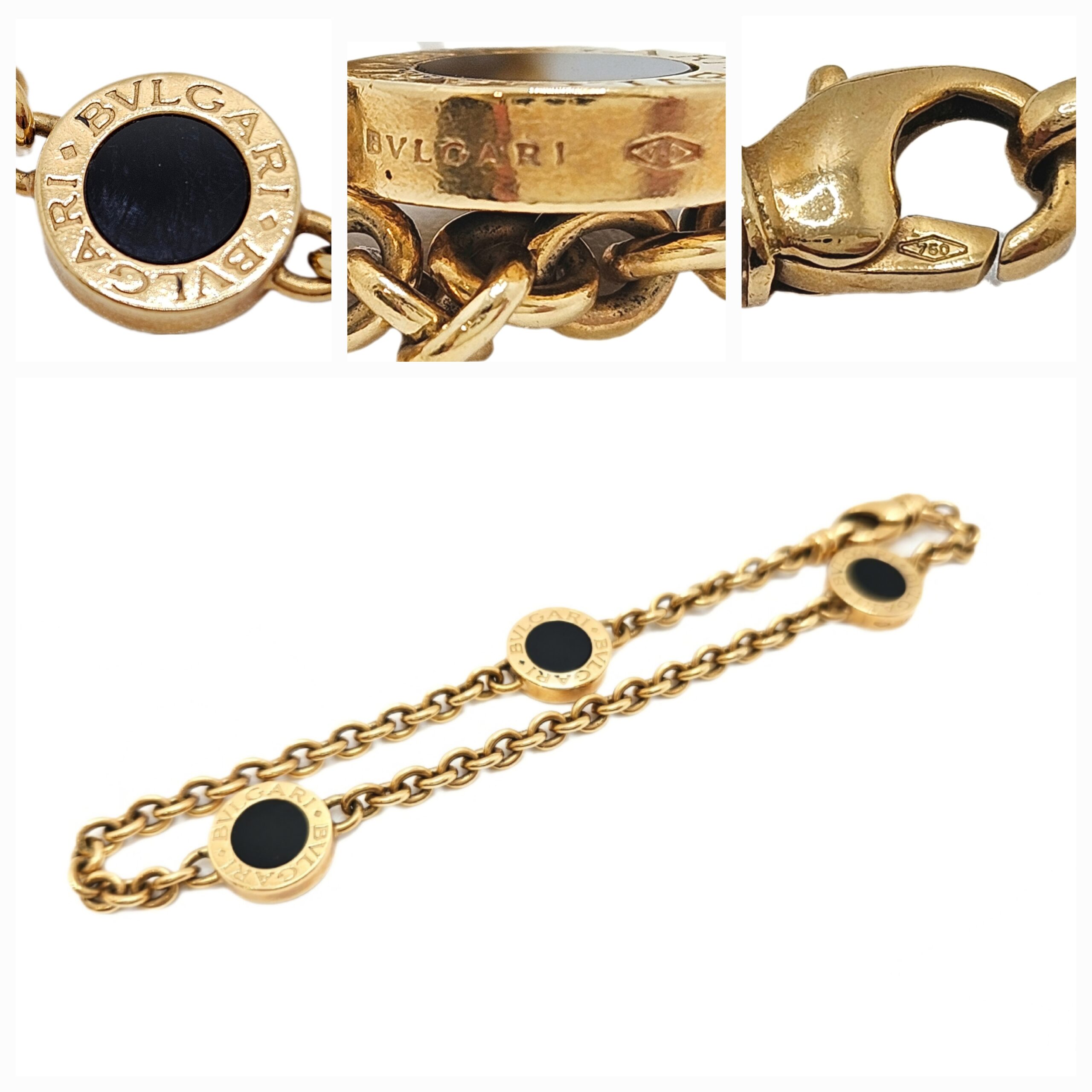 BVLGARI(ブルガリ) 750 オニキス3Pブレスレット