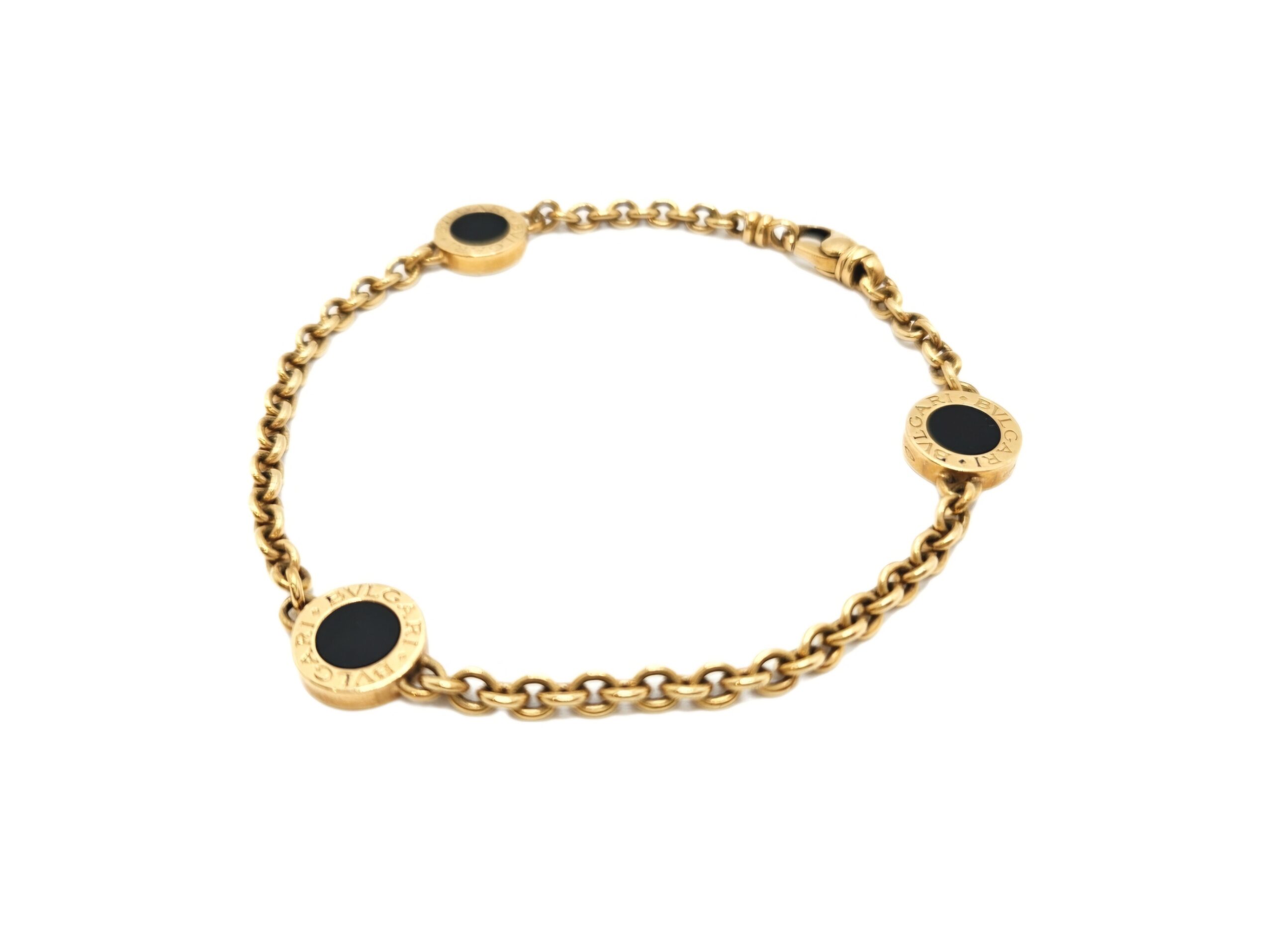 BVLGARI(ブルガリ) 750 オニキス3Pブレスレット
