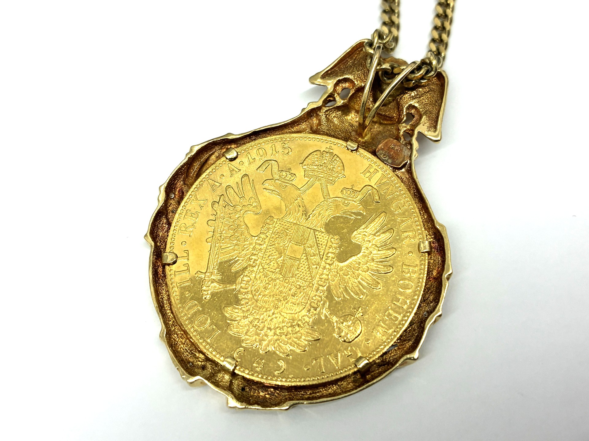 オーストリア 4ダカット金貨付き ネックレス