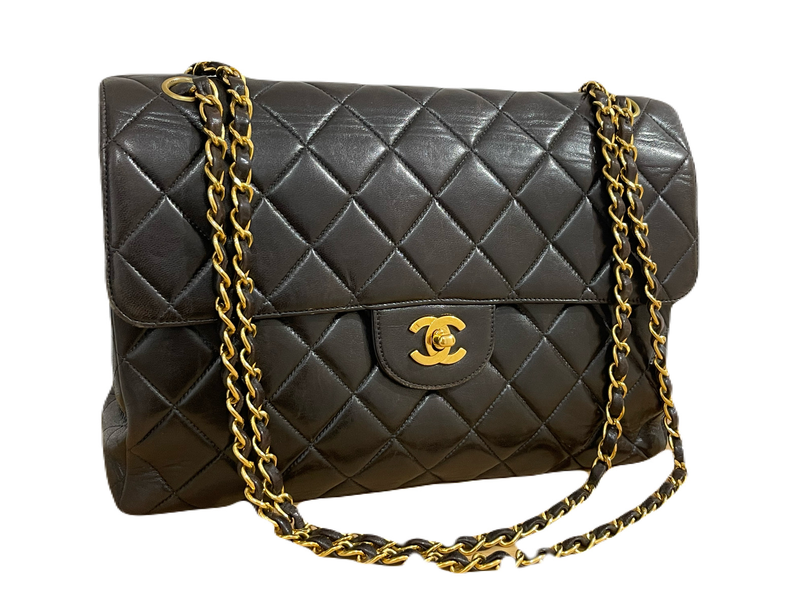 （シャネル）CHANEL マトラッセ ラムスキン シングルフラップ ダブルフェイス ゴールド金具　4086160 
