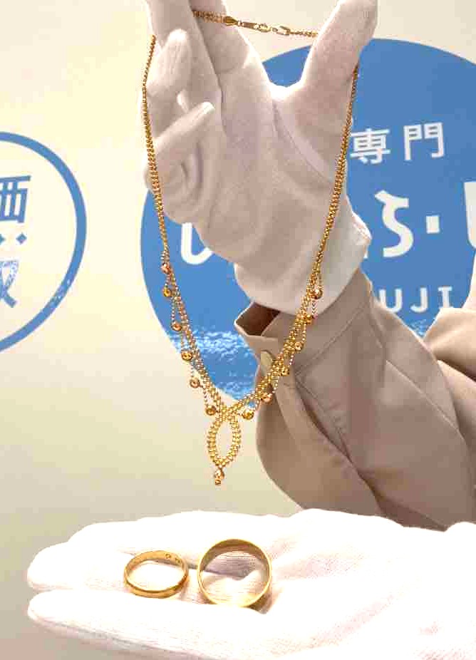 K18 ネックレス 指輪