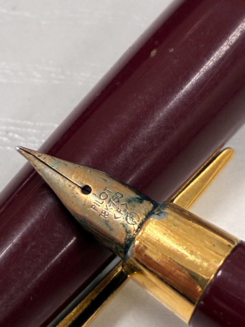 お買取りしたPILOT万年筆のペン先と刻印