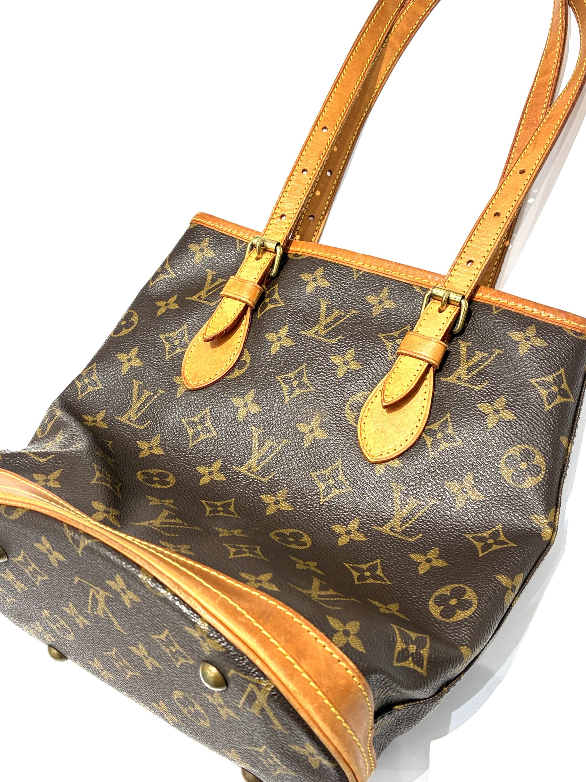 ポーチ無し・ヌメ革のシミがあっても大丈夫！【Louis Vuitton　バケット】高価買取致します！😊【瑞穂町・武蔵村山市・東大和市・青梅市・所沢市・入間市の お買取りなら、いちふじジョイフル本田瑞穂店へ】