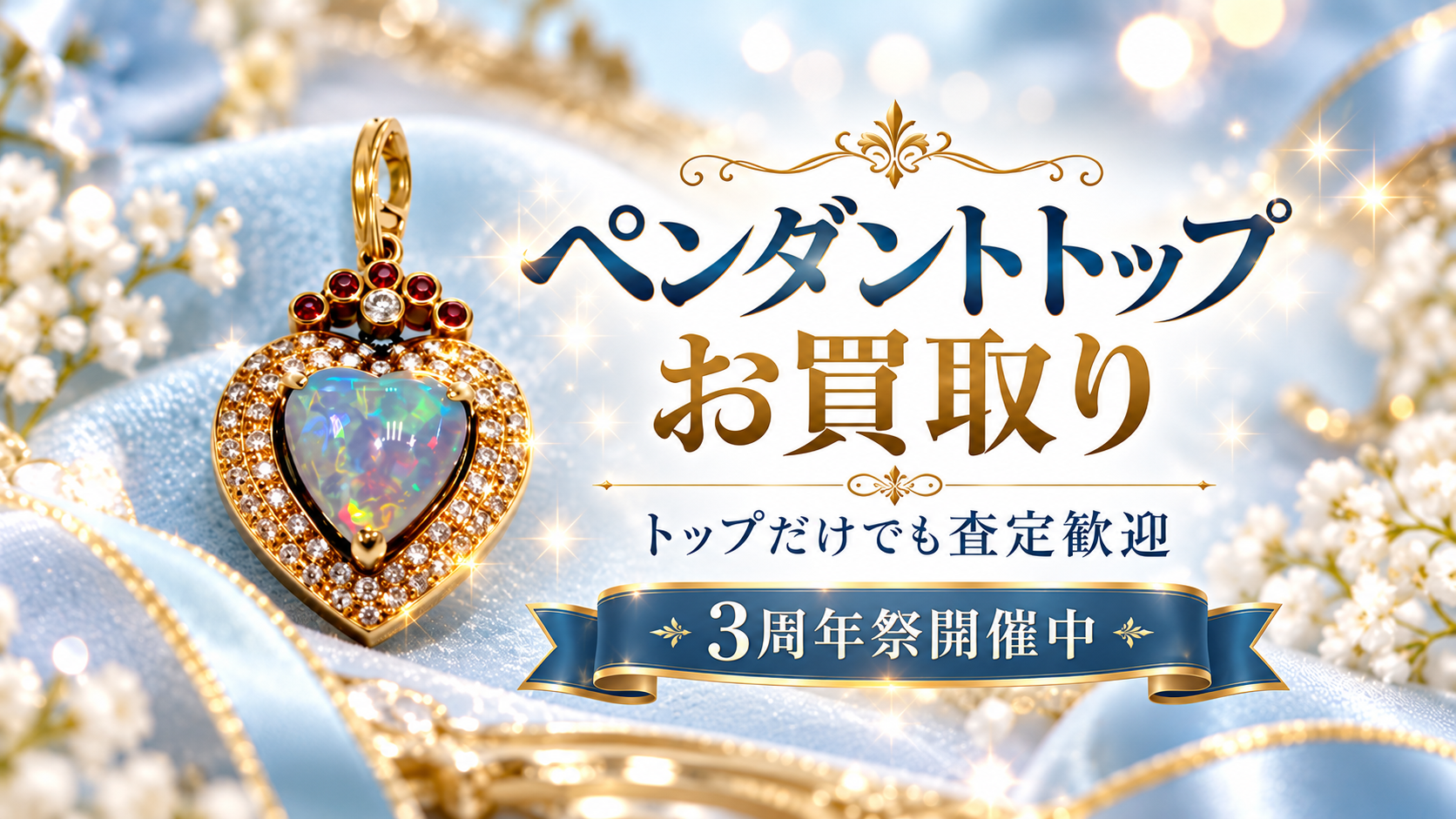 石付きペンダントトップを高価買取｜トップだけでも査定大歓迎！｜買取専門いちふじ ピアゴ碧南東店